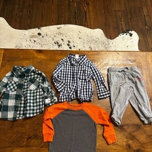 Kids' Clothing Set - Plaid and Colorblock